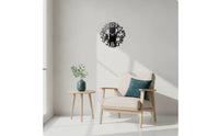 Silhouette Wall Clock Decorative Iron Wall Clock Elegant for Living Room, Office