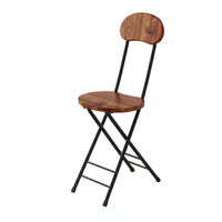 Modern Minimalist and design foldable Round-Seat Chair Foldable Design Portable Stool Space-Saving Indoor Seating Comfortable Backrest for Students, residents, Dining Room, Kitchen, Home Office, Apartment
