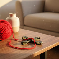 Tangle-Untangled Cross-Shaped Yarn Winder Handheld Manual Yarn Ball Holder Easy to Use PU Leather Thread Bobbin Stable Design for Knitters, Crocheters, Crafters, Travel
