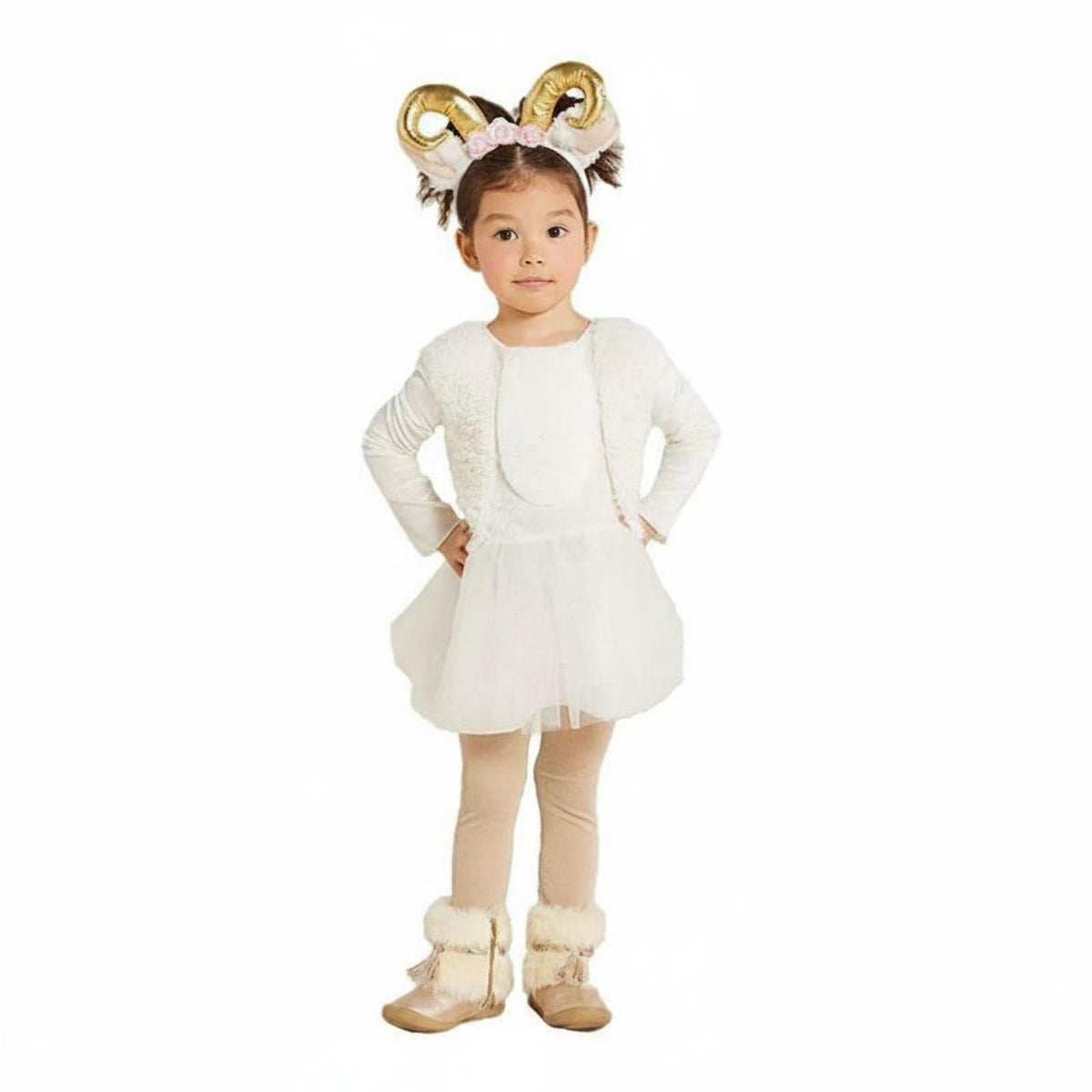 Kids Sheep Costume Complete Set Young Child Lamb Outfit Soft and Comfortable Furry Sheep Suit for Young Children, School Play, Photo Photography
