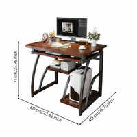 Easy Assembly Student Study Desk Spacious Desktop Computer Desk with Shelves Modern Design Workstation with Keyboard Tray and Shelves for Students, Bedroom, Dorm Room