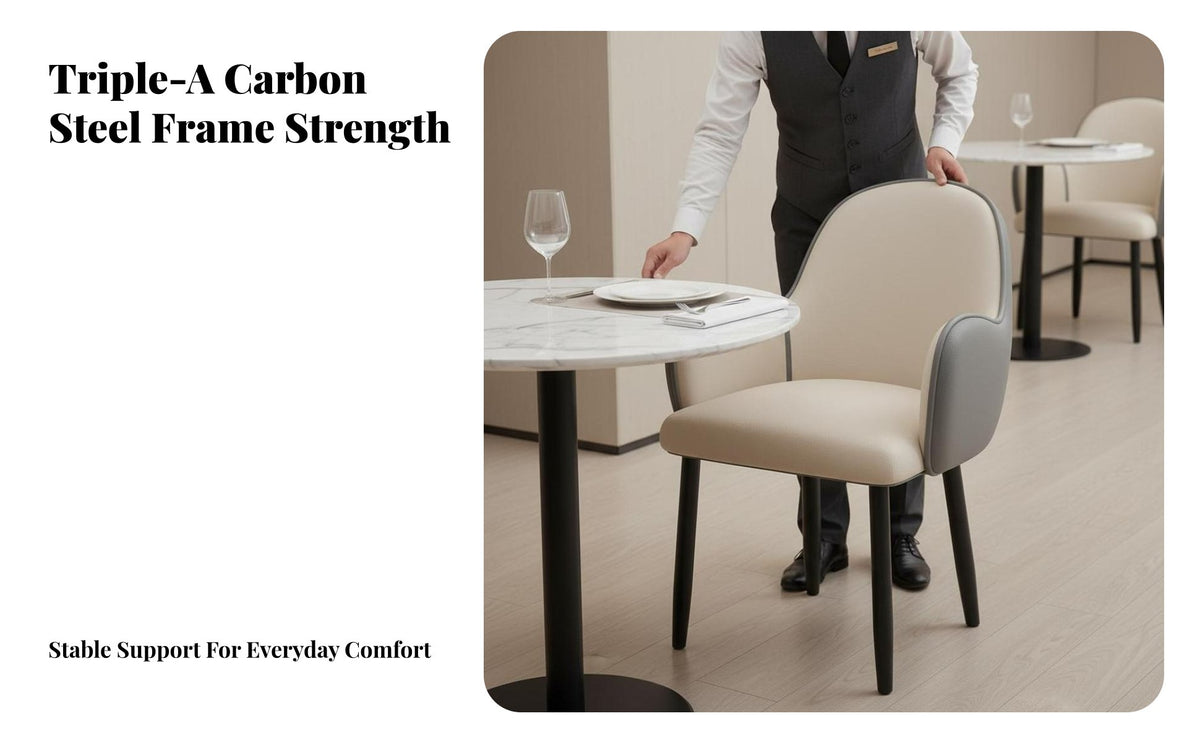 Luxury aesthetic Upholstered Backrest Chair Modern Minimalist Design Dining Seat Padded padding Indoor Seating Sturdy Frame for Restaurant Owners, Interior Designers, Hotel, Kitchen, Living Room, Home Office