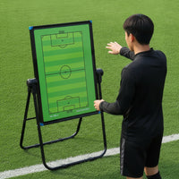 Soccer Board with Stand Freestanding Football Strategy Board with Stand Double-Sided for Coaches, Trainers, Match Planning, Team Talks