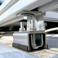 6 Pieces Brushed Silver Roof Rack Bracket 90-Degree Cargo Rack Bracket Threaded Bolts Vehicle Accessory Guard Pads