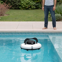 Wireless Cordless Robotic Pool Cleaner Battery-Powered Cordless Automatic Pool Cleaner Rechargeable Underwater for Swimming Pools