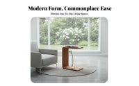 Space-Saving C-Shaped End Table Minimalist Design C-Shaped Slide-Under Stand Multi-Functional Home Furnishing Versatile for Small Apartment Dwellers, Homeowners, Students, Living Room, Bedroom
