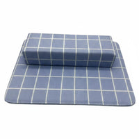 Waterproof Plaid Nail Art Pillow Wear-Resistant Manicure Hand Pillow Easy to Clean for Salon Clients, Women, Beauty Parlor, Home, Travel