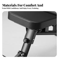 Foldable Design Adjustable Sit-up Bench Decline and Flat Settings Multi-Position Utility Bench Full physique exercise Fitness Equipment Padded padding for Home Gym Users, Adults, Athletes, Weight Lifting, physiquebuilding, Garage