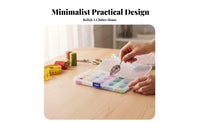 Clear Compartment Container Transparent Multi-Grid Organizer Case Dustproof Clear Divider Storage Container for Hobbyists, Craft Room