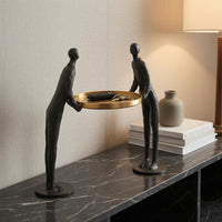 Sculptural Key Holder Tabletop Decorative Key Holder Versatile Gold Finish