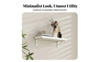 Space Saving Bracketed Board Shelf Triangular Support Bracket Household Storage Multi-Purpose Wall Furniture Sturdy Construction for Homeowners, Decor Enthusiasts, Living Room, Bedroom, Home Office, Hallway