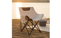 Lightweight Folding Moon Chair Easy to Set up Outdoor Seating for Camping, Bbq