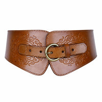 Chunky Wide Waist Belt Chic Wide Belt with Buckle Long-Lasting Waistband Secure for Dresses