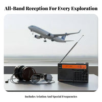 APP Wireless Control Full-Band Digital Radio SOS Alarm Full Band Digital Radio Built-in Flashlight Portable Audio Device Bluetooth Connectivity for Emergency Preppers, Outdoor Adventurers, Travelers, Travel, Home Use