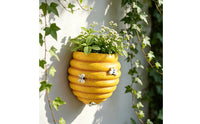 Organic Resin Bee-Colony Wall Planter Lightweight Honeycomb Planter Space Saving Wall Mounted Plant Holder Indoor Plants