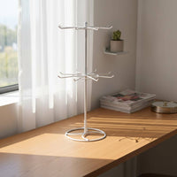 Rotating Jewelry Stand 360-Degree Rotation Multi-Tier Display Rack Space-Saving Rotating Display Stand for Market Stall, Retail Store, Tabletop