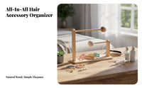 Headband Organizer Rack Large Capacity Headband Display Rack 2-Tier Hair Accessory Stand Multi-Functional for Bathroom