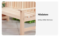 1:12 Scale Wooden Bench Photography Prop Miniature Wooden Bench DIY Paintable 1:12 Scale Furniture for Dioramas, Model Scenes, Craft Projects