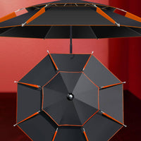 Cantilever Patio Umbrella Black Canopy Rotating Patio Umbrella Foldable 360° Rotation