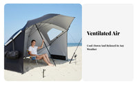 Portable Umbrella Tent with Ventilation vent Fishing sun shade Multifunctional Beach shade cover Protection for Beachwherever you and moveers, Anglers, Families, Camping, green space, Campsite, rearyard