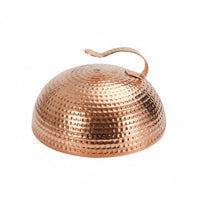 Heat-Resistant Handle Teppanyaki Grill Lid Uncoated Hammered Dome Cover Multipurpose Stainless Steel Food Dome Dust and Fly Protection for Restaurant