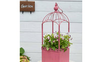 Birdcage Planter Rustic Hanging Metal Planter Decorative for Gardeners, Garden, Patio, Balcony