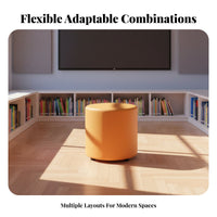 Curved Modular Sofa Irregular Shape Curved Sectional Seating Creative Design Commercial Furniture for Visitors, Adults, Waiting Room, Lobby, Apartment