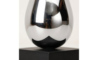 Teardrop Sculpture Sleek Sculpture with Marble Base Minimalistic Sculptural Decorative Piece for Living Room, Office Lobby