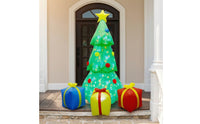 Outdoor Inflatable Christmas Tree Lighted Inflatable Tree with Gift Boxes Tall Yard Decoration Giant for Homeowners, Lawn, Porch