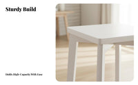 Space-Saving Stacking Square Stool Sturdy Structure Stackable Square Seat Multi-Purpose Household Furniture High Load Capacity for Homeowners, Families, Adults, Small Areas, Dining Room, Kitchen, Bedroom