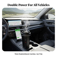 Electric Car Kettle Anti-Scald Design 12V/24V Hot Water Boiler 304 Stainless Steel Liner Car Heating Cup for Journeyers, Commuters, Road Trip, Camping