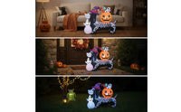 Halloween Inflatable Skeleton Dog Weather-Resistant Halloween Inflatable Dog Yard Decoration with Pumpkin Oversized 3D for Lawn