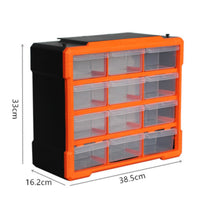 Pull-out Drawers 12-Drawer Parts Organizer Compact Size Small Parts Organizer Easy to Sort Drawer Storage Cabinet Quick Item View