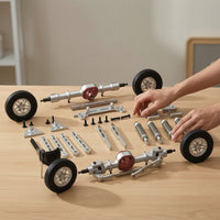 RC Car Metal Upgrade Kit Rough Terrain RC Car Parts with Wheels Convenient Damping System Tuning Kit for Model Builders