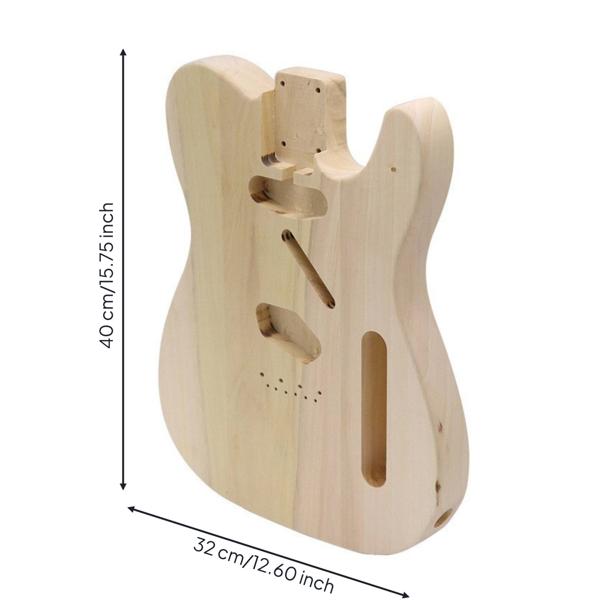 Traditional Design Style Electric Guitar Body with Screw Attached Neck on Poplar Guitar Body Customizable Instrument Part for Luthier, Hobbyists