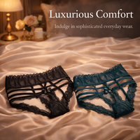 Knickers for Ladies Underwear with Lace Trim and Gusset, Soft Nylon Panties for Everyday Wear and Daily Use, Breathable Bikini Briefs