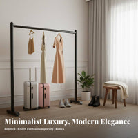 Rolling Clothes Rack with Shelf Floor-Standing Clothing Stand Easy Assembly sturdyDuty for Homeowners, Renters, Entryway, Closet
