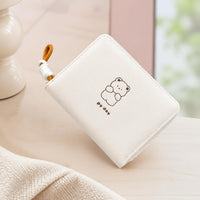 Korean Style Cute Fresh Foldable Short Wallet for Women, Large Capacity Multi-Card Holder Coin Purse