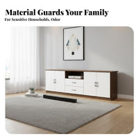 Contemporary Television Cabinet Large Capacity Storage Contemporary Television Stand Solid Wood Minimalist Entertainment Console for Bedroom