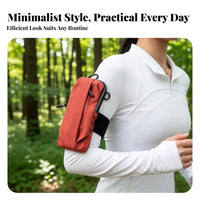 Waterproof Sports Phone Arm Bag Adjustable Strap Running Arm Bag Zip Closure Metal Clips for Exercise