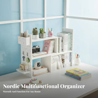 Pegboard Desk organizer with Drawer Space-Saving Pegboard Shelf System for Children