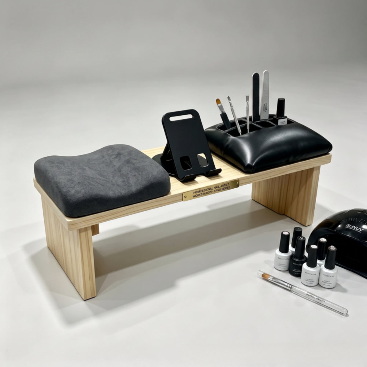 Manicure Hand Rest with Phone Holder | HandsComfortable, Nail Arm Rest with Phone Holder, for Beauty Rooms