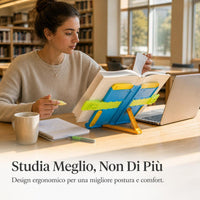 Foldable Frosted Reading Stand for Books and Tablets, Portable Desktop Book Holder for Students