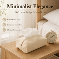 Modern Minimalist Fabric Tissue Box Cover, Woven Holder 20cm x 10cm x 5cm, Decorative for Living Room & Bedroom
