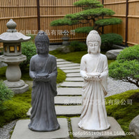 Chinese Style Buddha Statue Candle Holder Decorative Figure for Temple, Tea House, Garden