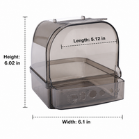 Parrot Bath, Parrot Shower for Cage, Avian Bathtub with Removable Tray, Water-Resistant Enclosed Design, Easy to Clean Pet Bathtub