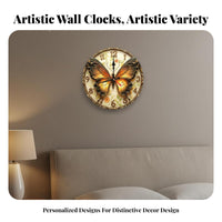 Silent Movement Decorative Wall Clock Non-Ticking Themed Art Clock Creative Design for Living Room, Bedroom, Kitchen