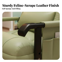 Reclining Backrest High-Back Recliner with Footrest Thick Cushioning Adjustable Study Recliner Ergonomic Design Computer Chair Multi-Purpose for Students, Gamers, Work-from-Home Workers, Dorm Room, Gaming Setup, Bedroom