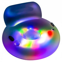 With Backrest Inflatable U-Shaped Water Seat Heavy Duty PVC Light up Pool Chair Easy to Inflate Glowing Pool Buoyant Seat Sofa Long-Lasting for Adults, Beach, Lake, Vacation