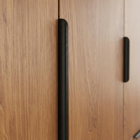 Swing Door Wardrobe Space Saving Freestanding Wardrobe Large Capacity Modern Clothes Armoire for Apartment